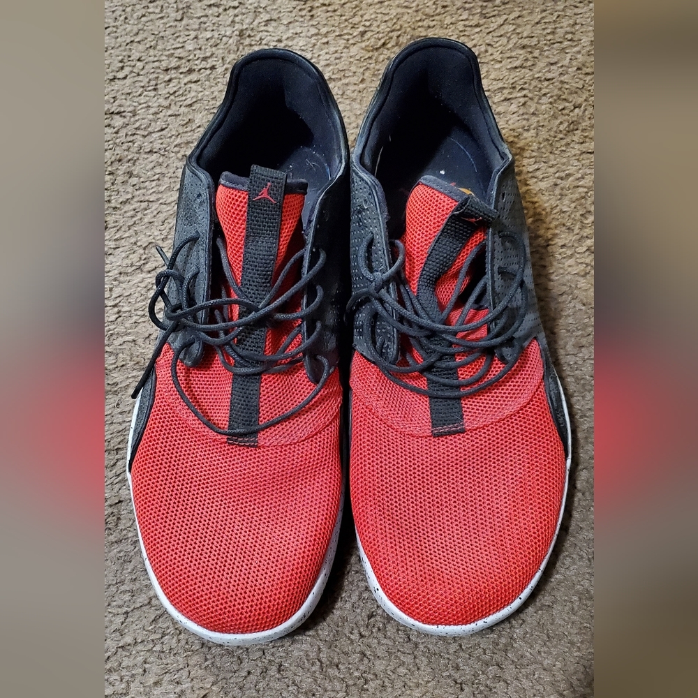 Jordan Trainers, Size 11, Red and Black